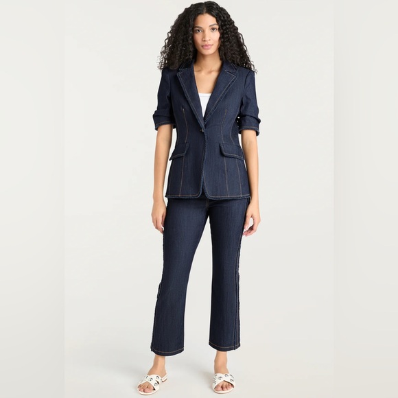 Cinq a Sept Cropped Sallie Pant- in Indigo - Picture 1 of 7